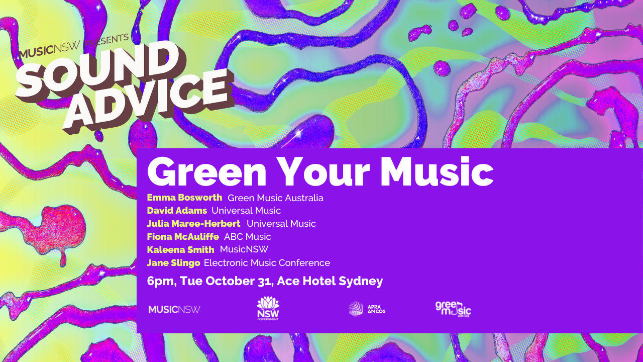Green Your Music event details, as shared on the web page