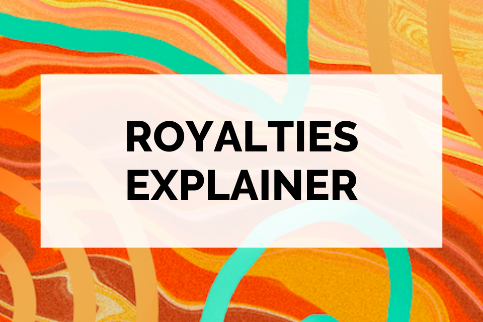 Graphic that says Royalties Explainer on it